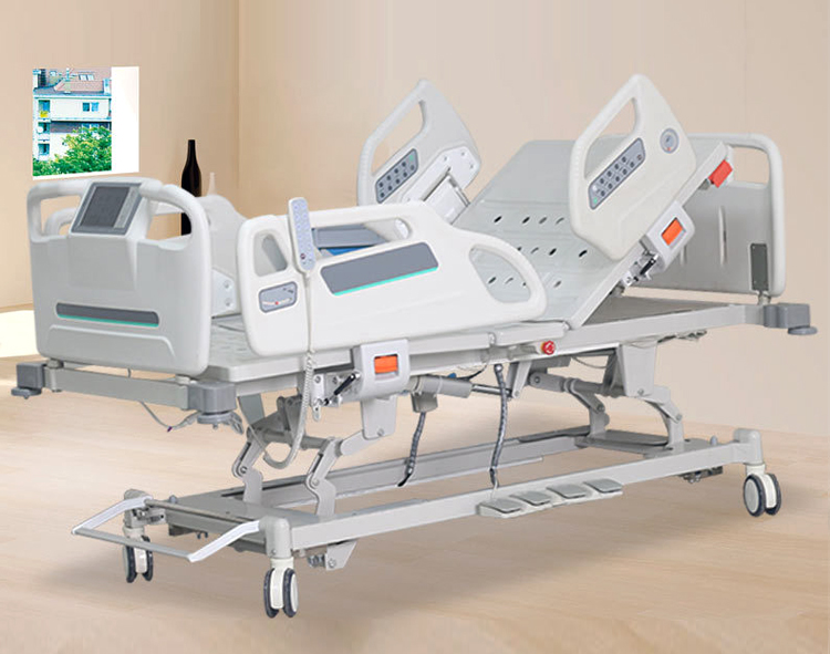 LCD electric five function nursing bed